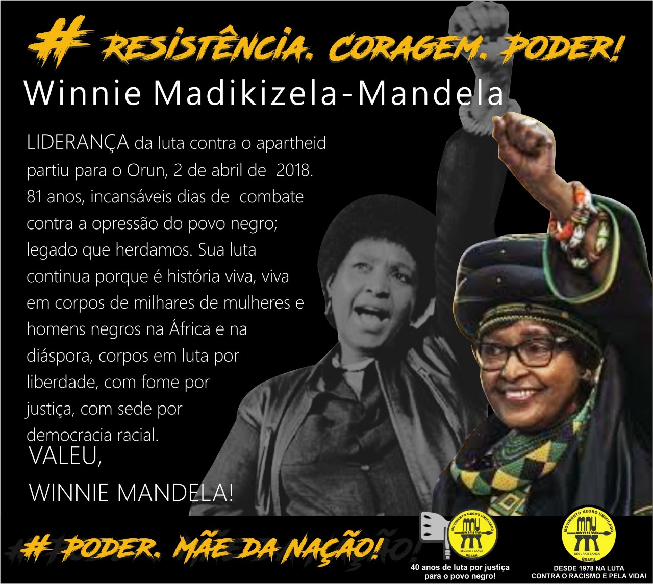 Resistência. Coragem. Poder!